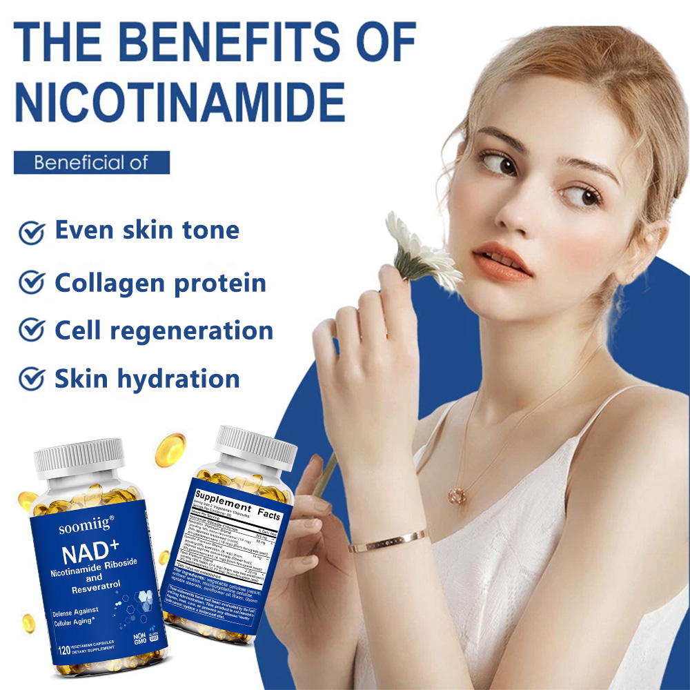 Resveratrol Capsule Anti Aging - Suplemento NAD: con nicotinamida, ribósido y