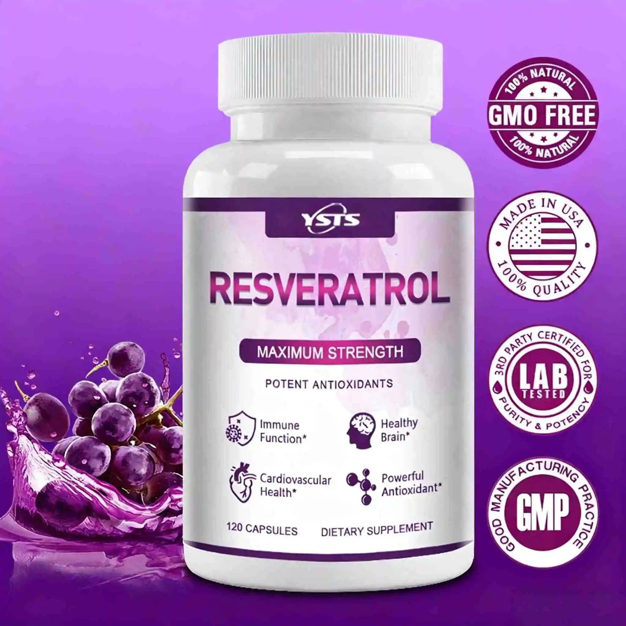 Resveratrol Capsule Anti Aging - Cápsulas de Resveratrol: apoyan el cerebro