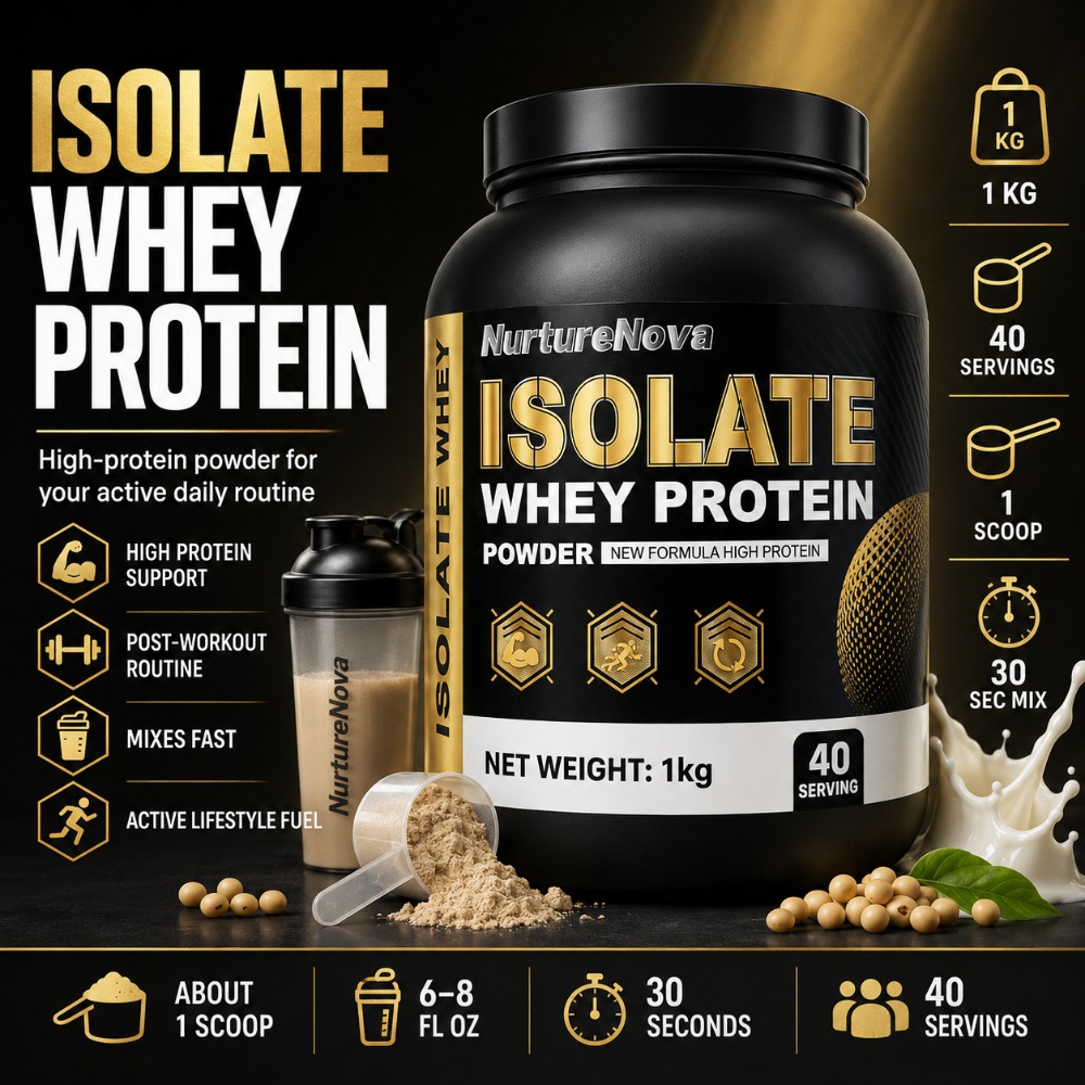 Fitness Nutrition Whey Protein - NurtureNova Proteína de Suero Aislada en