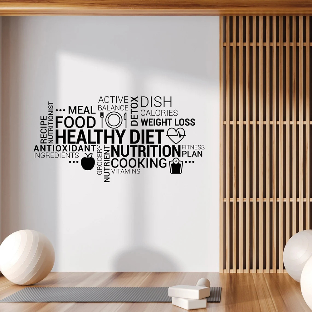 Nutrition For Health Fitness & Sport Melvin Williams - Calcomanía de vinilo inspiradora para comer