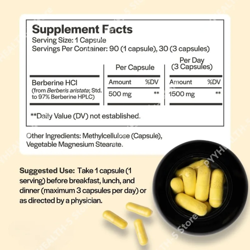 Suplemento de Berberina HCl 50 - Berberine Hcl Capsule reseña y precio