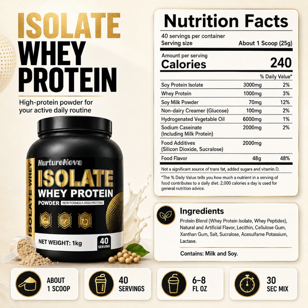 NurtureNova Proteína de Suero  - Fitness Nutrition Whey Protein reseña y precio