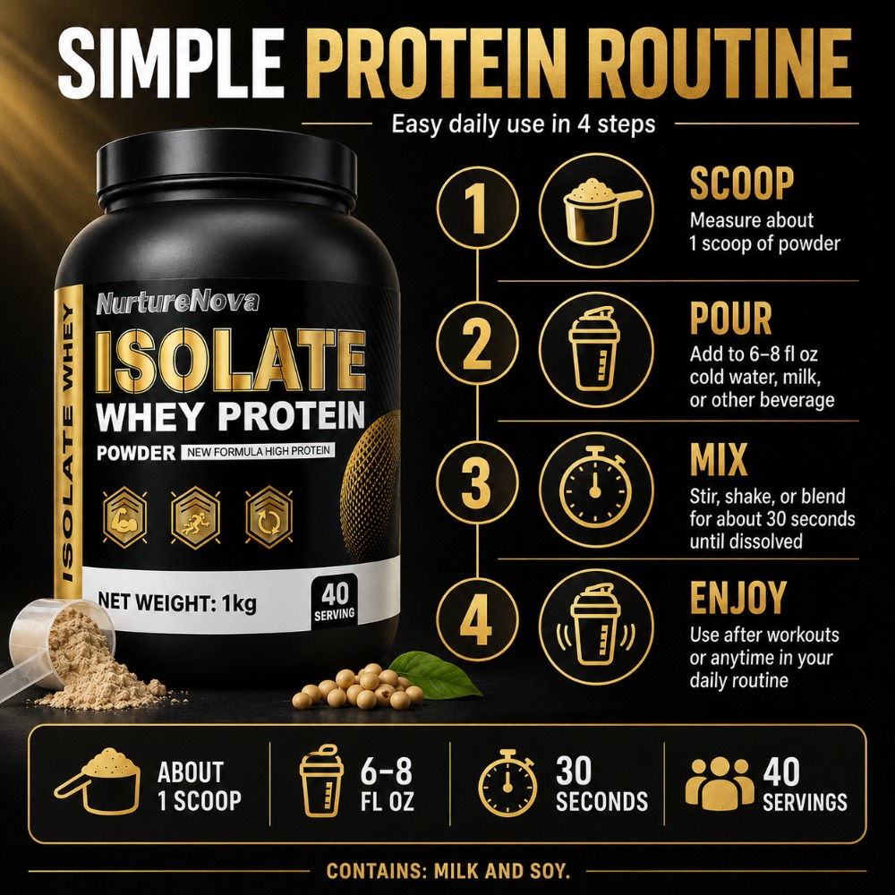 NurtureNova Proteína de Suero  - Fitness Nutrition Whey Protein reseña y precio