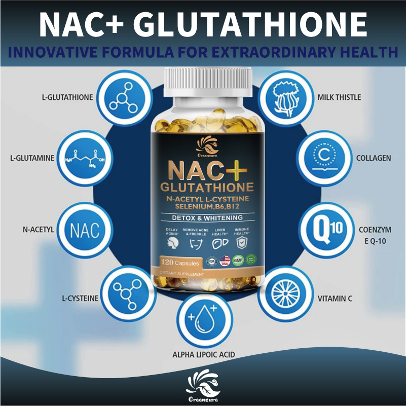 Greensure NAC Glutatión Cápsul - Nac N Acetyl Cysteine reseña y precio
