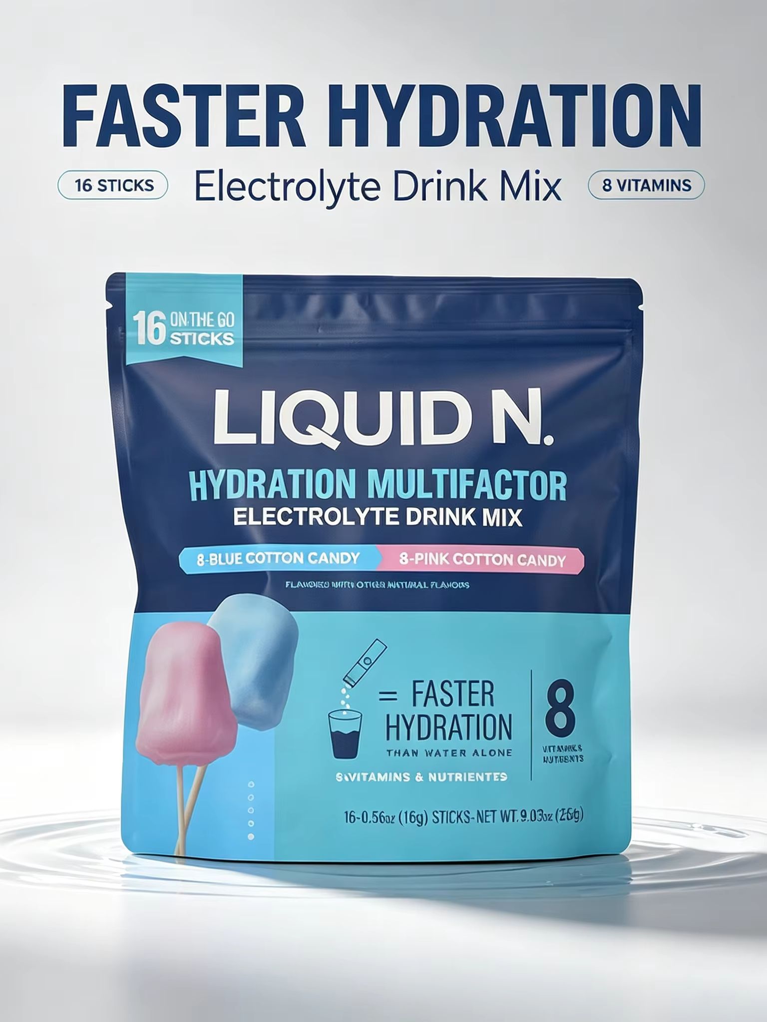 Cotton Candy - Paquetes de Pol - Electrolyte Powder Pack reseña y precio