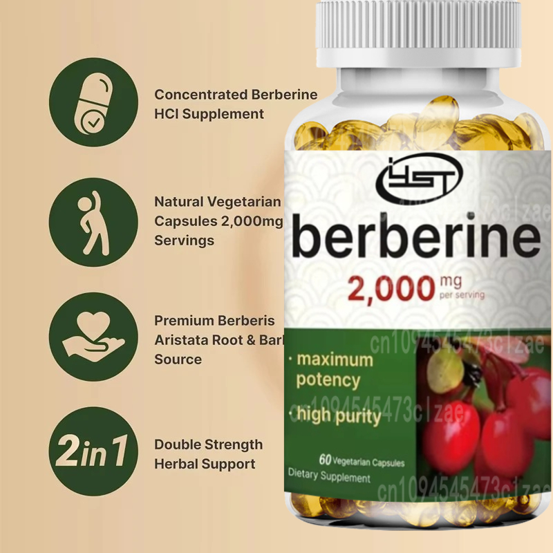 Suplemento Berberina |   60 Cá - Berberine Hcl Capsule reseña y precio