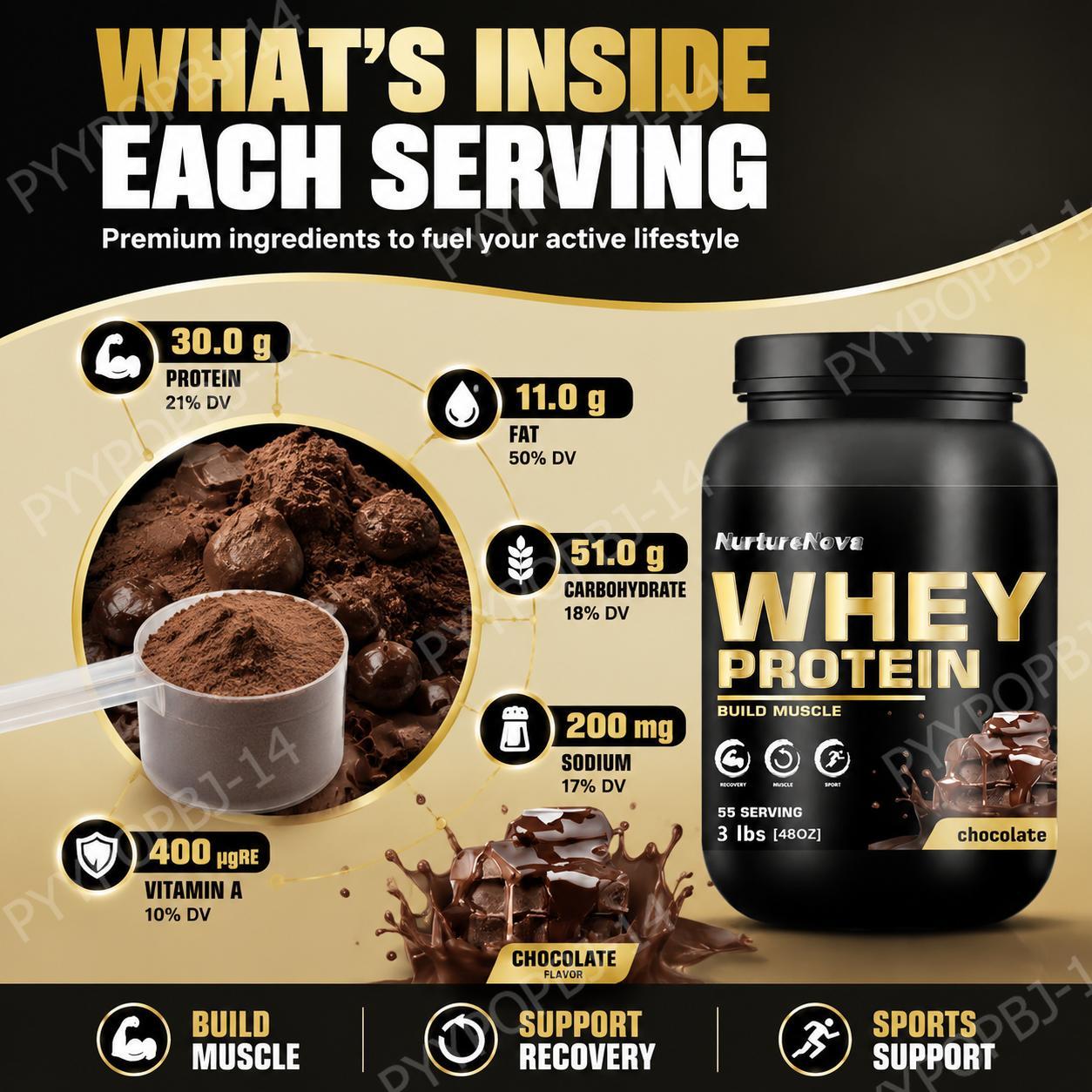 NurtureNova Proteína de Suero  - Fitness Nutrition Whey Protein reseña y precio