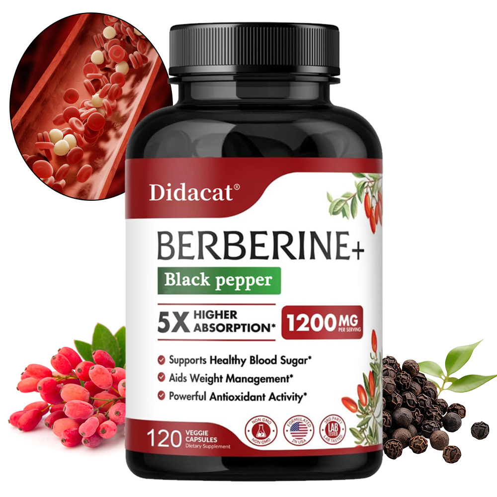 Suplemento de Berberina 1200mg - Berberine Hcl Capsule reseña y precio
