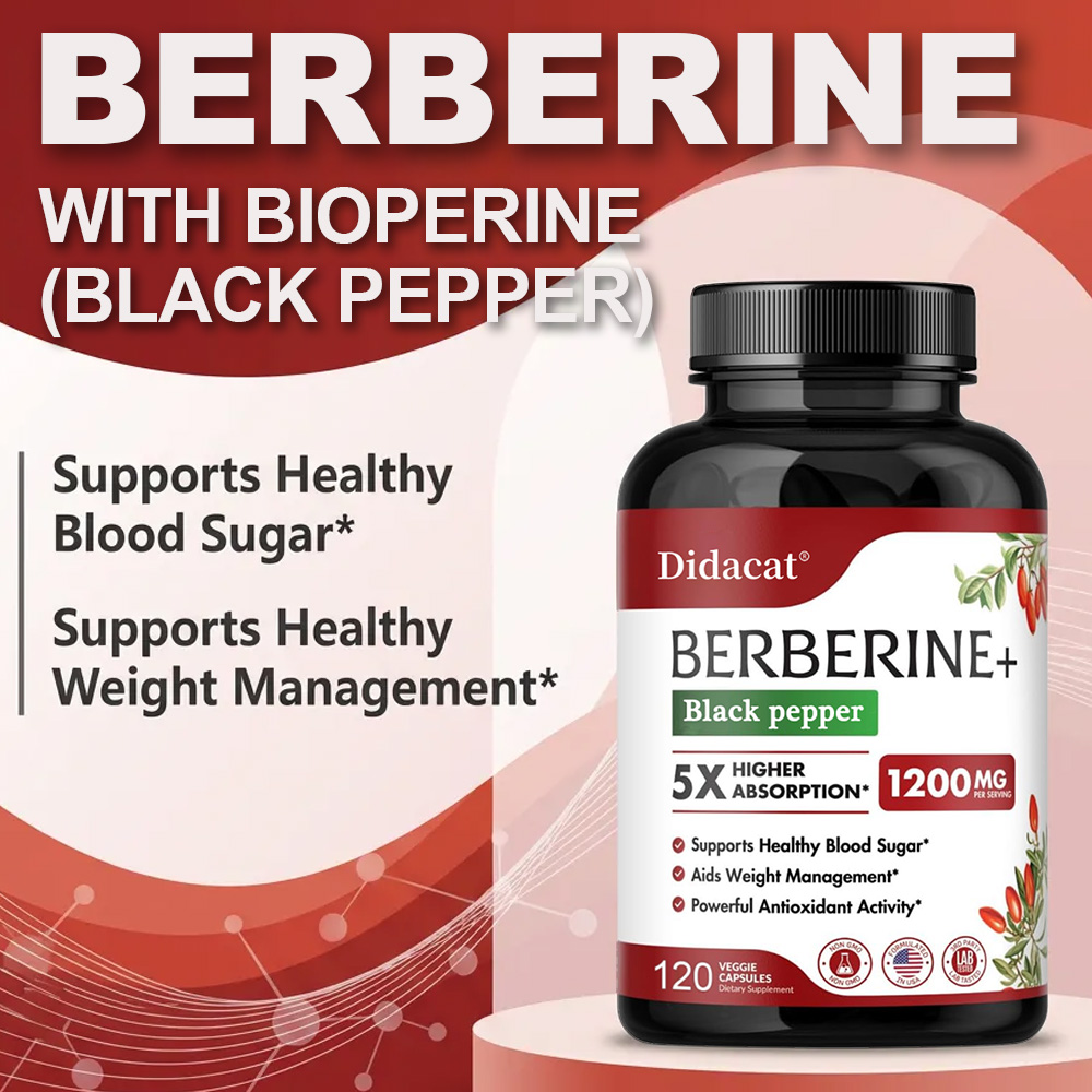 Suplemento de Berberina 1200mg - Berberine Hcl Capsule reseña y precio